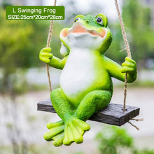 Load image into Gallery viewer, Creative Cute Frogs Cat Dog Resin Lying Santa Claus Statue Garden