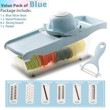 Load image into Gallery viewer, Vegetable Cutter 6 Dicing Blades Mandoline Slicer Fruit Peeler Potato