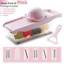 Load image into Gallery viewer, Vegetable Cutter 6 Dicing Blades Mandoline Slicer Fruit Peeler Potato