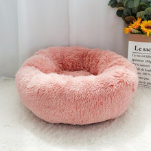Load image into Gallery viewer, Pet Dog Bed Warm Fleece Round Dog Kennel House Long Plush