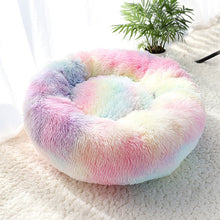 Load image into Gallery viewer, Pet Dog Bed Warm Fleece Round Dog Kennel House Long Plush