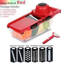 Load image into Gallery viewer, Vegetable Cutter 6 Dicing Blades Mandoline Slicer Fruit Peeler Potato
