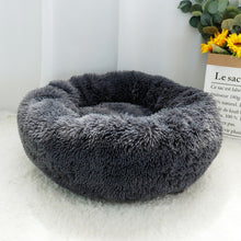 Load image into Gallery viewer, Pet Dog Bed Warm Fleece Round Dog Kennel House Long Plush
