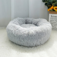 Load image into Gallery viewer, Pet Dog Bed Warm Fleece Round Dog Kennel House Long Plush
