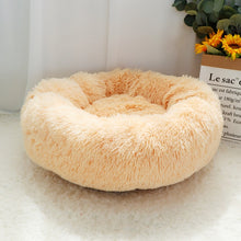 Load image into Gallery viewer, Pet Dog Bed Warm Fleece Round Dog Kennel House Long Plush
